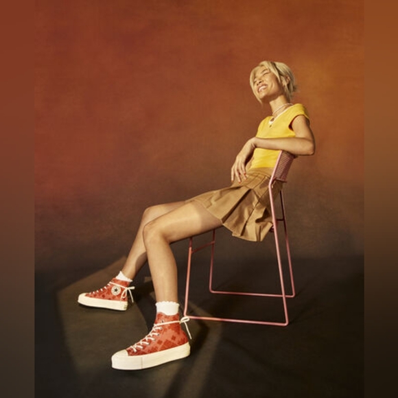 CONVERSE Chuck Taylor All Star Lift Platform Tonal Embroidery Pink size 7.5 NWT - Picture 2 of 11